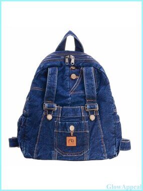 Denim Backpack Purse Soft Shell Adjustable Strap Daypack